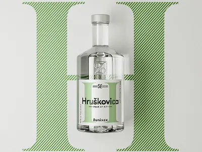 Zufanek alcohol czech hruskovica label design packaging design spirits typography