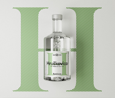 Zufanek alcohol czech hruskovica label design packaging design spirits typography