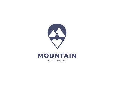 Mountain Viewpoint brand branding clean colorful logo design flat gradient lake logo logo design logo design branding logo designer men minimal mountain mountain logo mountain viewpoint viewpoint logo