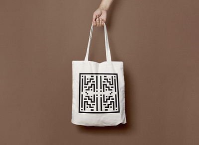 Kufic Tote Bag design graphic design typogaphy