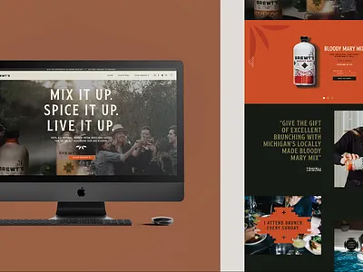Brewt's - Website Design art direction brand branding chihuahua design dog drinks food and beverage foodie fresh full circle graphic design hot sauce mixer sauce spirits ui ui design web design