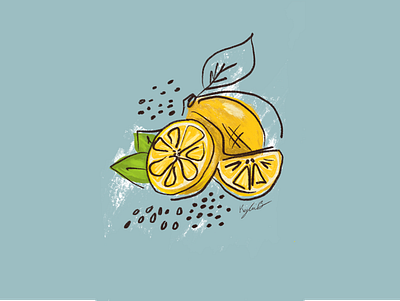 When Life Gives Ya Lemons design fruit illustration graphic design illustraion illustration procreate procreate art visual design