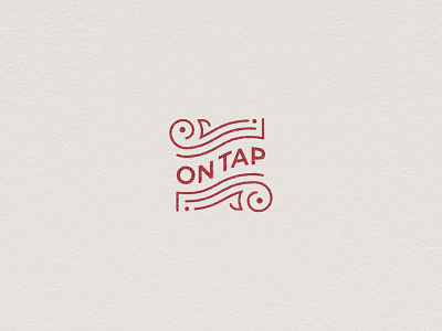 On Tap badge beer branding design flourish flourishes retro type typography vector vintage