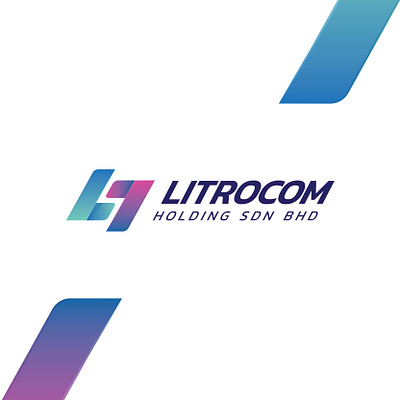 Litrocom Holding Logo branding colorful concept future futuristic gradient gradient logo litro logo design minimal minimalist modern swashes tech technology trading ui