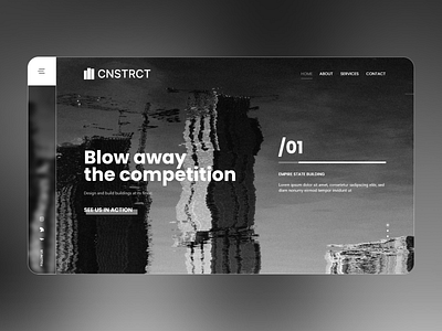 UI Exploration 4 - CNSTRCT construction website ui ux