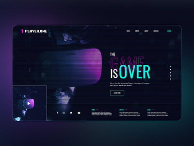 UI Exploration 6 - PlayerOne gaming website ui ux