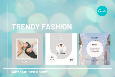 Trendy Fashion Instagram Post & Story Canva