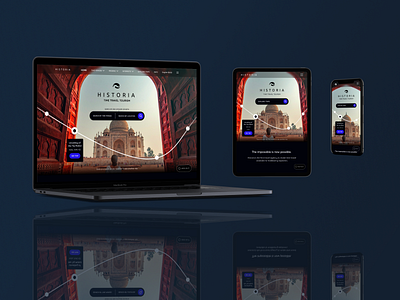 Historia Time Travel branding design mockup responsive ui ux