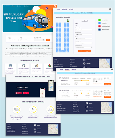 Online Bus booking ui design