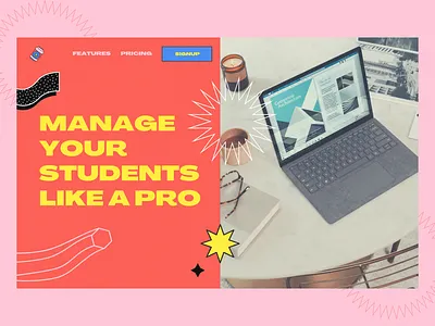 Landing Page – Online Class Management landing landing design landing page landing page concept landing page design landing page ui landing pages landingpage online class online classes school app teacher ui uidesign uiux