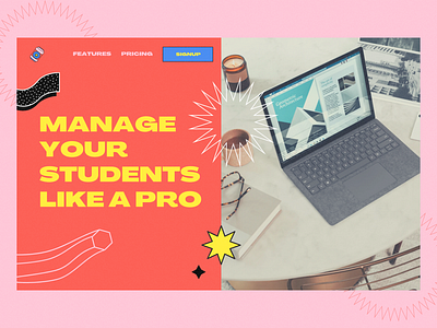 Landing Page – Online Class Management landing landing design landing page landing page concept landing page design landing page ui landing pages landingpage online class online classes school app teacher ui uidesign uiux