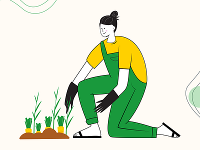 Farmer girl adobe illustrator advertising girl illustration vector