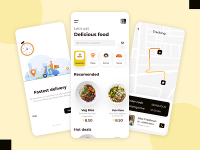 Food Delivery App app design chef app delicious delivery app design eating food and drink food delivery food delivery service mobile app mobileappdesign pizza recipe app restaurant ui app design ui ux vector