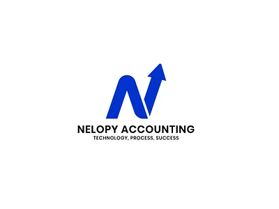 Nelopy Accounting Logo (Project is done) accounting arrow logo branding creative finance logo logodesign na logo process success