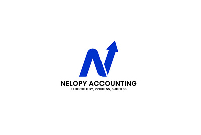 Nelopy Accounting Logo (Project is done) accounting arrow logo branding creative finance logo logodesign na logo process success