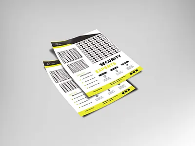 Security flyer design illustration