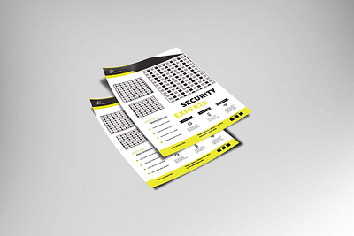 Security flyer design illustration