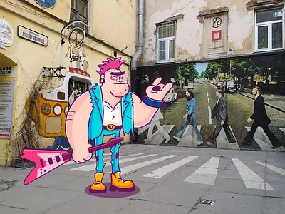 The Rocker 2d cartoon character characterdesign design illustration musician rocker