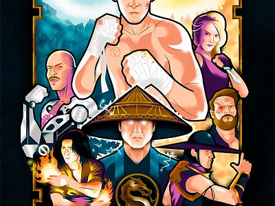Mortal Kombat poster alternative movie poster fatality illustration mortal kombat movie poster poster poster art poster artwork vector