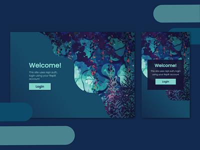 Login with Replit page design design login design login page