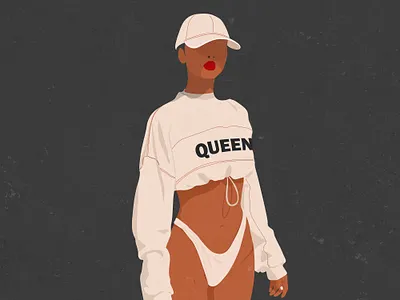 Sexy Bad Girl In Bikini Illustration bad girl bikini girl illustration photoshop poster print sexy wall decoration