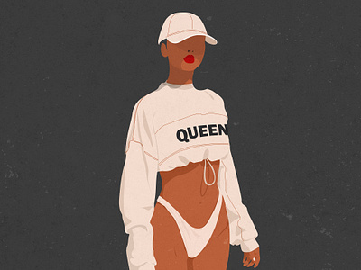 Sexy Bad Girl In Bikini Illustration bad girl bikini girl illustration photoshop poster print sexy wall decoration