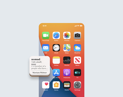 Word of the Day widget dailyui design designs dictionary figma homescreen homescreen widgets ios ios app iosapp ioswidget iphone iphone widgets minimal paper skeuomorphism ui uiux widget widgets