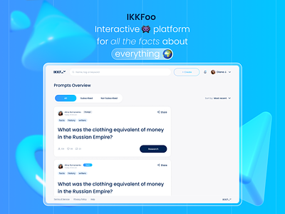 Interactive Platform IKKFoo app design blue design edtech education illustration interactive ui ux web design