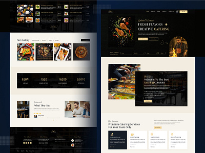 Food Catering Service Website Design catering delivery event food food app food catering food delivery service food order healthy hero section home page landing page party restaurants trendy ui ui design ux webdesign website design