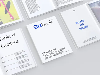 ArtBook - Linking an historical event to an artwork art artbook artwork book book cover history michael jackson modern table of contents watchman