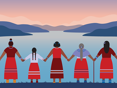 Honouring MMIW aboriginal canada canadian emotional holding hands indigenous landscape mmiw okanagan red dress day sensitive sunset women