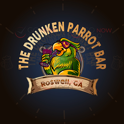 The Drunken Parrot Bar animation branding business logo design design illustration logo logo design logodesign logotype ux