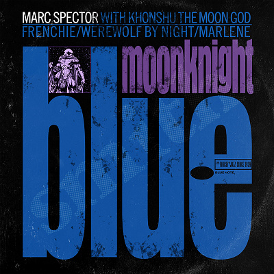 Marvel Blue Note Records - Moon Knight design illustration typography