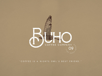 Buho | Coffee Company | Logo business logo coffee illustration coffee logo design crosshatch etching illustration illustration art logo design logo designer vector vintage logo