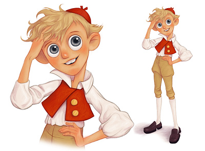 Cartoon character. A boy in the national Swedish dress. art artwork boy cartoon cartoon character character digital illustration guy illustration photoshop stylized teenager