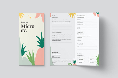 Micro CV/Resume Template branding clean cover letter cv cv design cv resume cv template elegant resume gradient gradient resume job resume minimal minimal resume modern resume popular professional resume resume design resume template simple resume