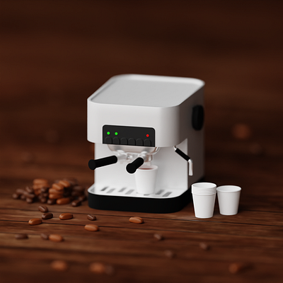 Coffee Machine 3d 3d art 3d artist 3dart art artwork blender illustration landing page web website