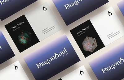 DragonSoul Dice branding businesscards critical hit d20 design dungeons and dragons logos spindowns ui ux website