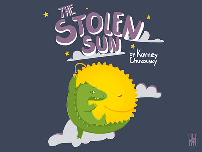 The stolen sun book book cover children childrens illustration chukovsky crocodile illustration kids sun