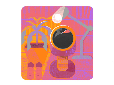 curled up kitty vibes design illustration texture
