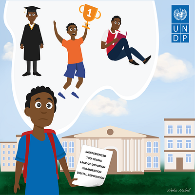 "Unemployment" UNDP Solomon Islands artwork characterdesign design digitalart illustration undp united nations vector art