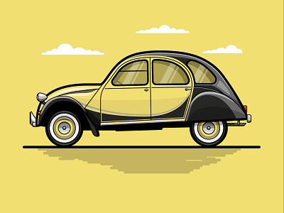 1982 Citroen 2CV branding design car citroen corporate design design design art flat design flat design flat illustration graphic design icon design iconography illustration illustration art logo retro design vector vector art vector illustration vectorart