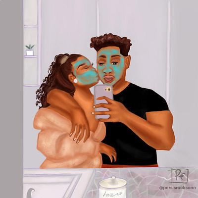 Skincare branding characterdesign couple design illustration logo skincare