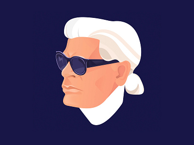 Karl adobe adobe photoshop fashion fashion illustration illustration karl lagerfeld people portrait