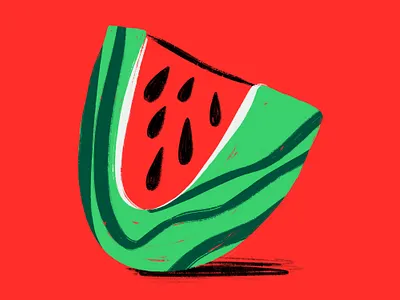 36 days of type // letter U 36daysoftype characterdesign colourful design digitalillustration fruit gritty illustration illustrator letteru textures watermelon
