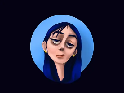 Blue Sad adobe photoshop art blue character character design characterdesign characters digital digital art digital draw digital drawing digital illustration digital painting digitalart drawing illustration painting photoshop sad sadgirl