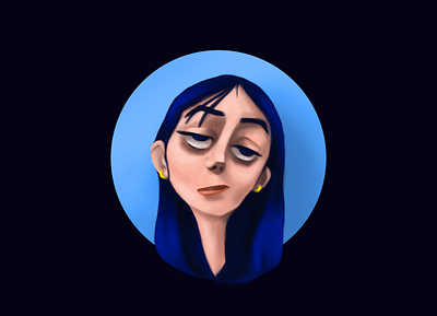 Blue Sad adobe photoshop art blue character character design characterdesign characters digital digital art digital draw digital drawing digital illustration digital painting digitalart drawing illustration painting photoshop sad sadgirl