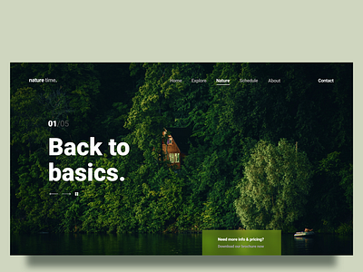 Explore Nature back to basics design explore nature flat forest graphic design icon landingpage minimal nature nature photography peaceful plant typography ui ux vector web website website concept