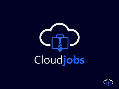 Cloud Jobs Logo Design art business logo design creative logo design dribbble dribbble best shot graphic design illustrator job logo logo design branding logo design concept minimalist logo modern logo modern logo design photoshop poster professional logo ui ux