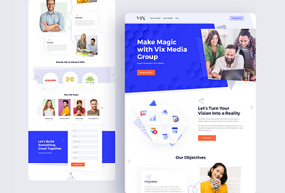 VIX landing page design design ui ux website design